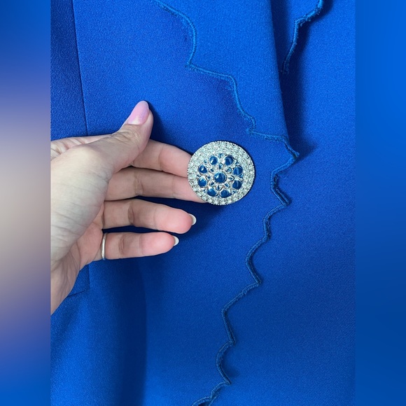 GAI MATTIOLO Blue Suite Blazer, fitted, S-M, Excellent condition, made in Italy - Picture 2 of 3